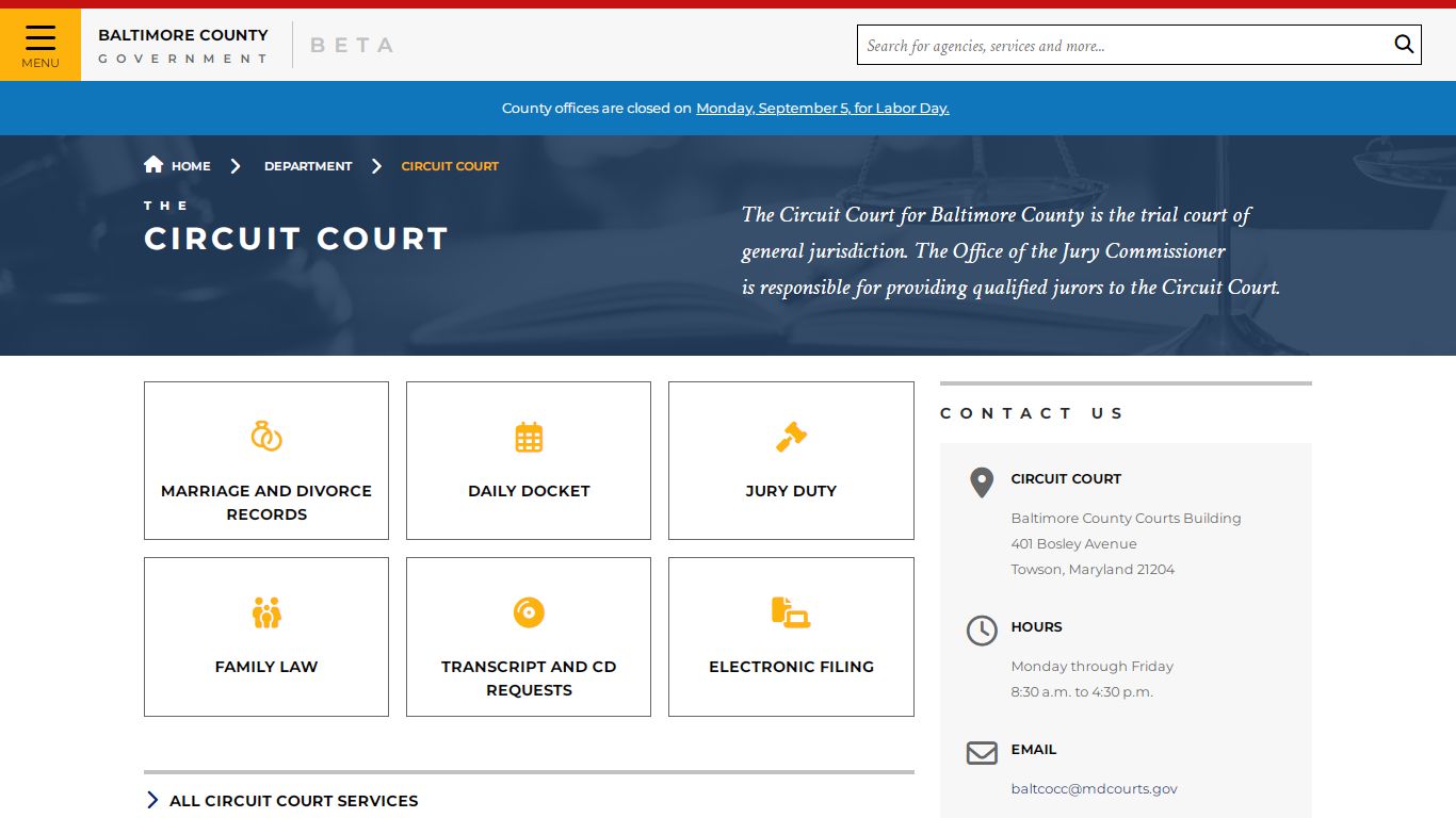 Circuit Court - Baltimore County